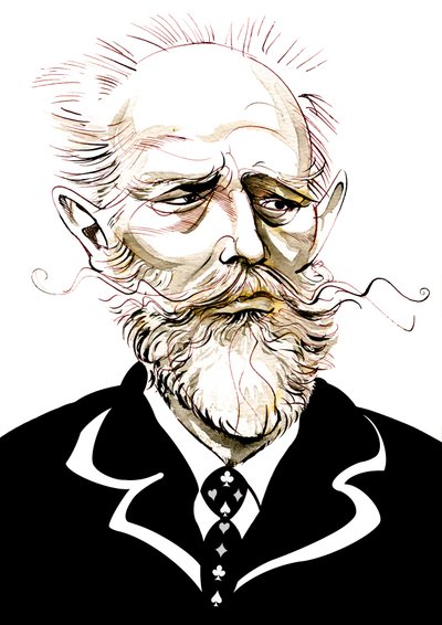 Pyotr Ilyich Tchaikovsky - caricature by Neale Osborne